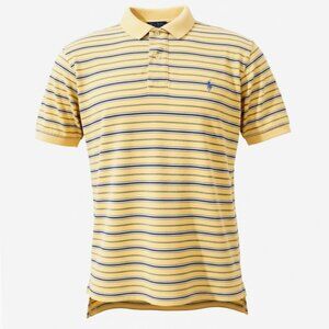Polo Ralph Lauren Polo Shirt Men's Size 2XL Short Sleeve Yellow Striped Cotton